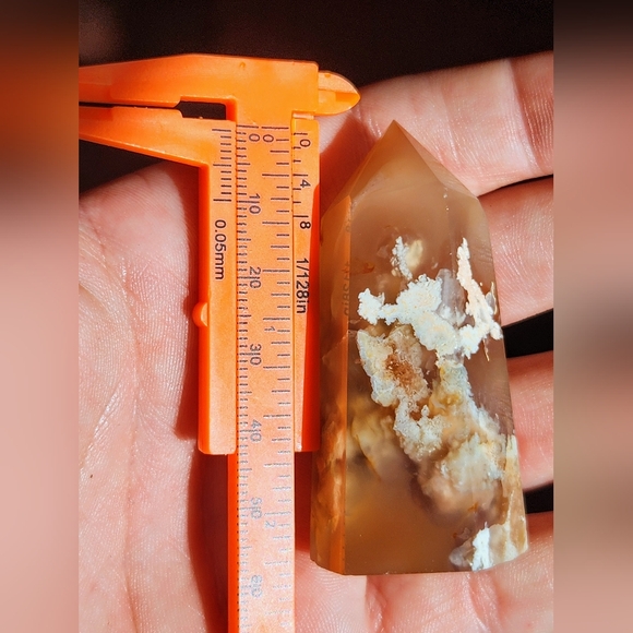 Druzy Flower Agate Tower Crystals Point - Picture 9 of 9